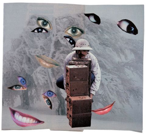 Vera Lossau, Ohne Titel, aus der Serie: prenatal, postnatal, aftershock, 2012-2014, Collage (Detail), Foto: Astrid Piethan, © VG Bild-Kunst, Bonn 2025